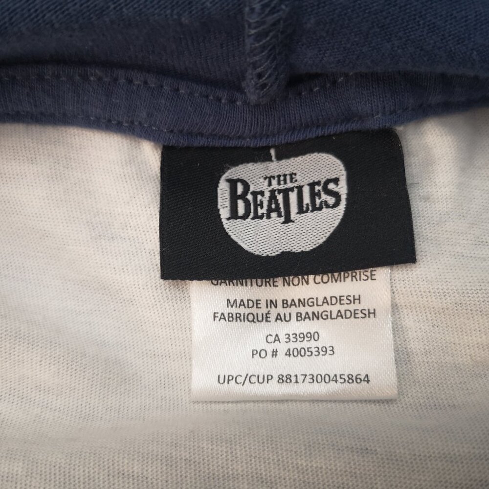 The Beatles Men's Size Large Blue & White Sleeveless Drawstring Hoodie - Picture 3 of 8